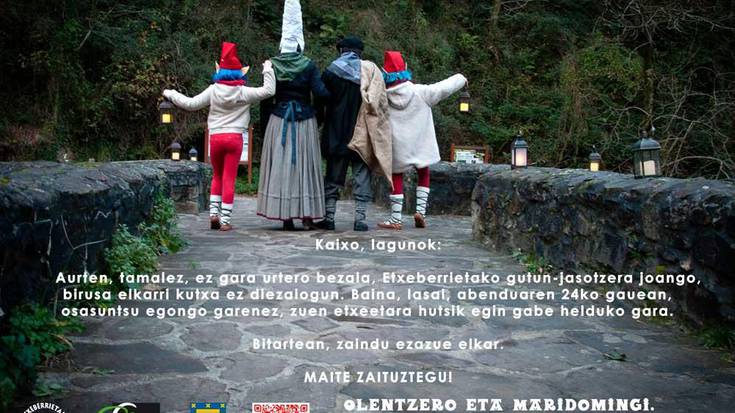 Olentzeroren eta Mari Dominginen etorrera Andoainera